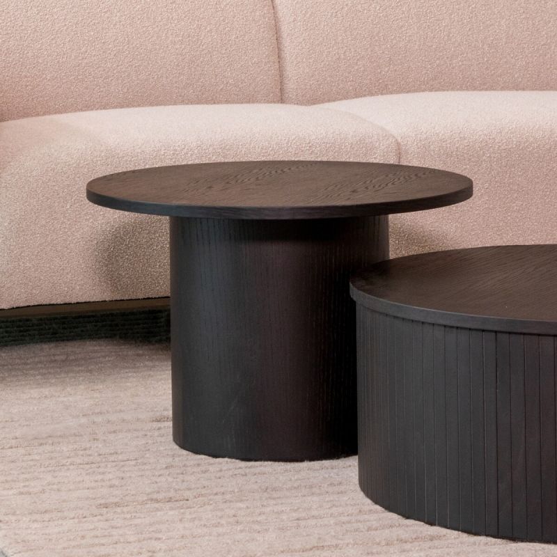 Salontafel Oliva 60x60x40 cm Zwart Eiken