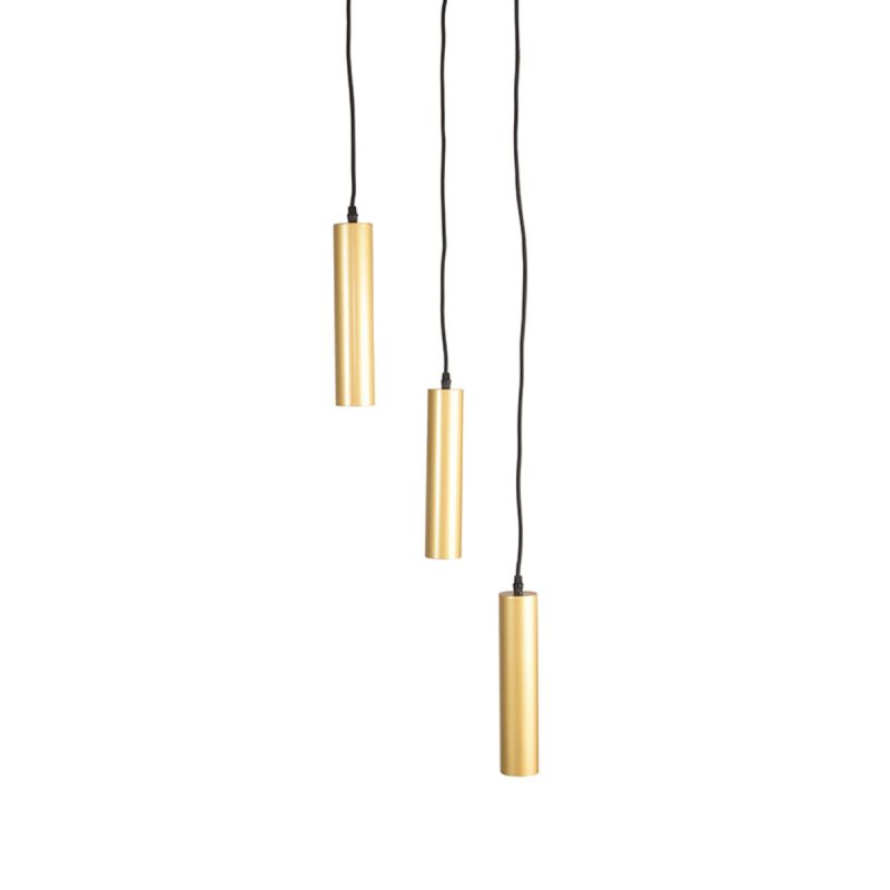 Hanglamp Ferroli 3-Lichts 25x25x150 cm Antiek Goud Metaal | Incl. LED