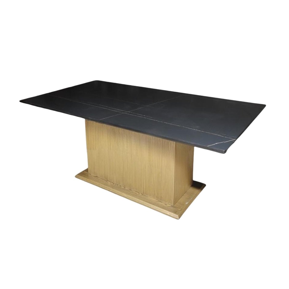 LORA DT 200X110 BLACK/GOLD CERAMIC TOP