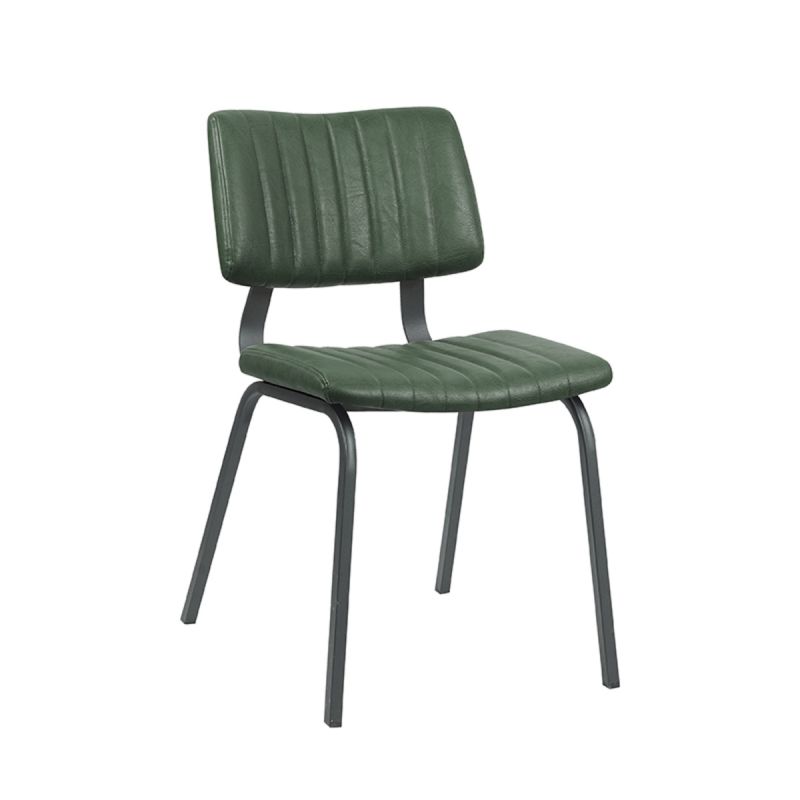 Eetkamerstoel Gusto 46x56x79 cm Hunter Kunstleder | Zwart Metaal