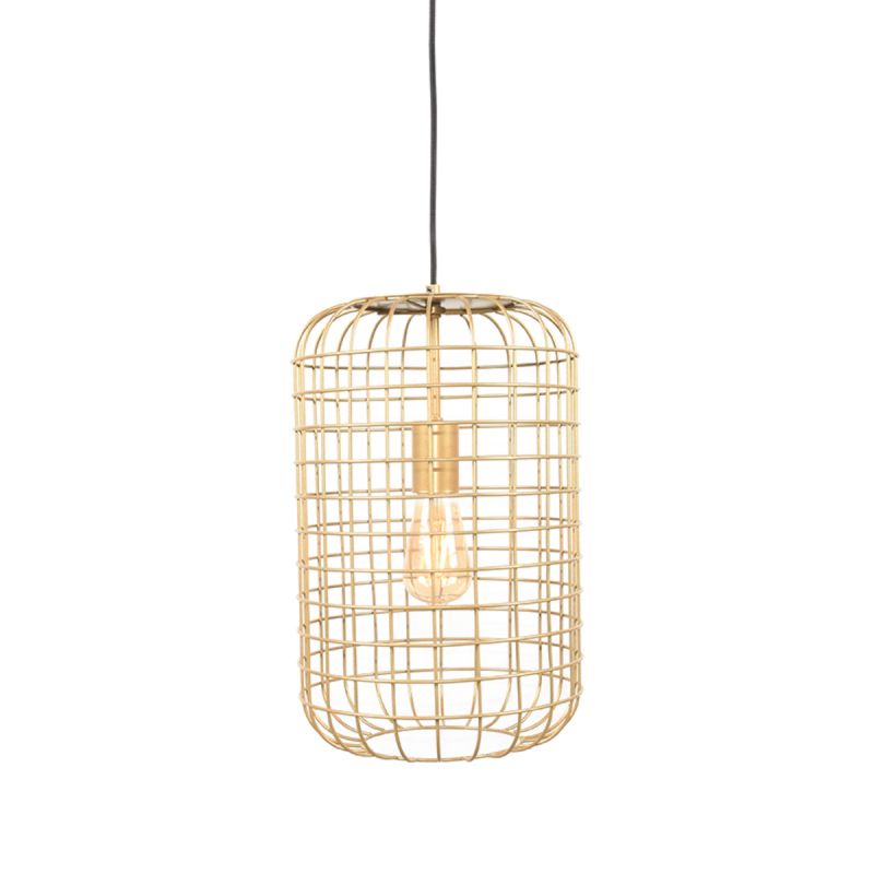 Hanglamp Solido 1-Lichts 26x26x150 cm Goud Metaal
