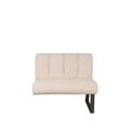 Eetkamerbank Modula 2-Zits 100x62x92 cm Naturel Boucle | Zwart Metaal