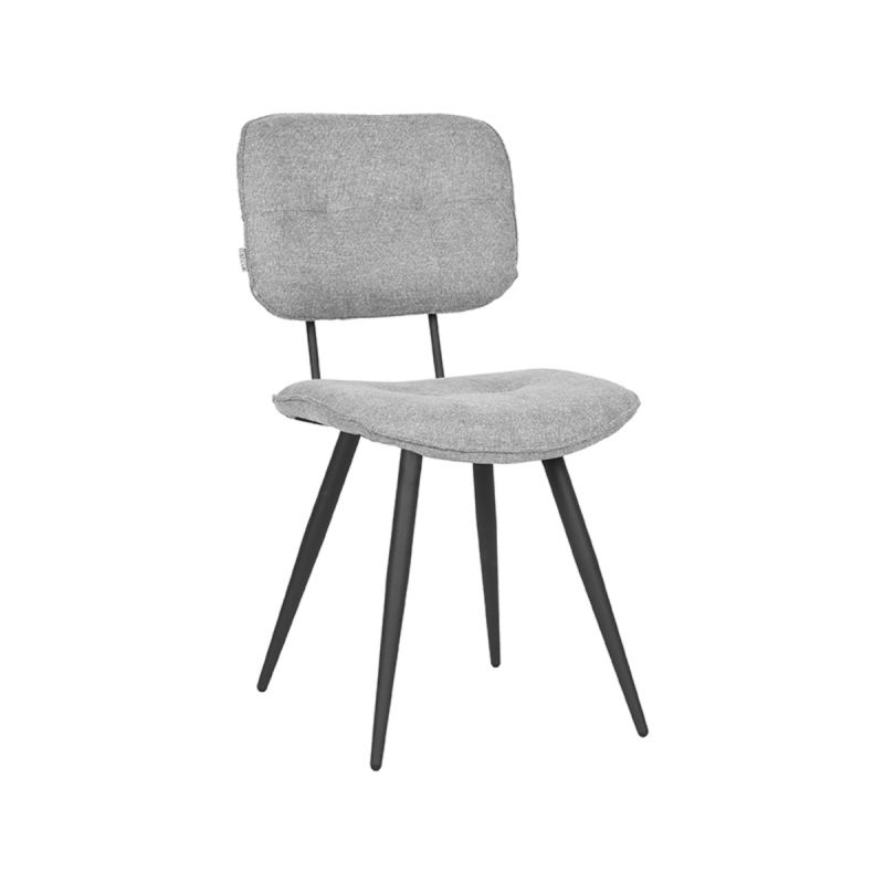 Eetkamerstoel Lux 49x60x87 cm Zinc Weave | Zwart Metaal