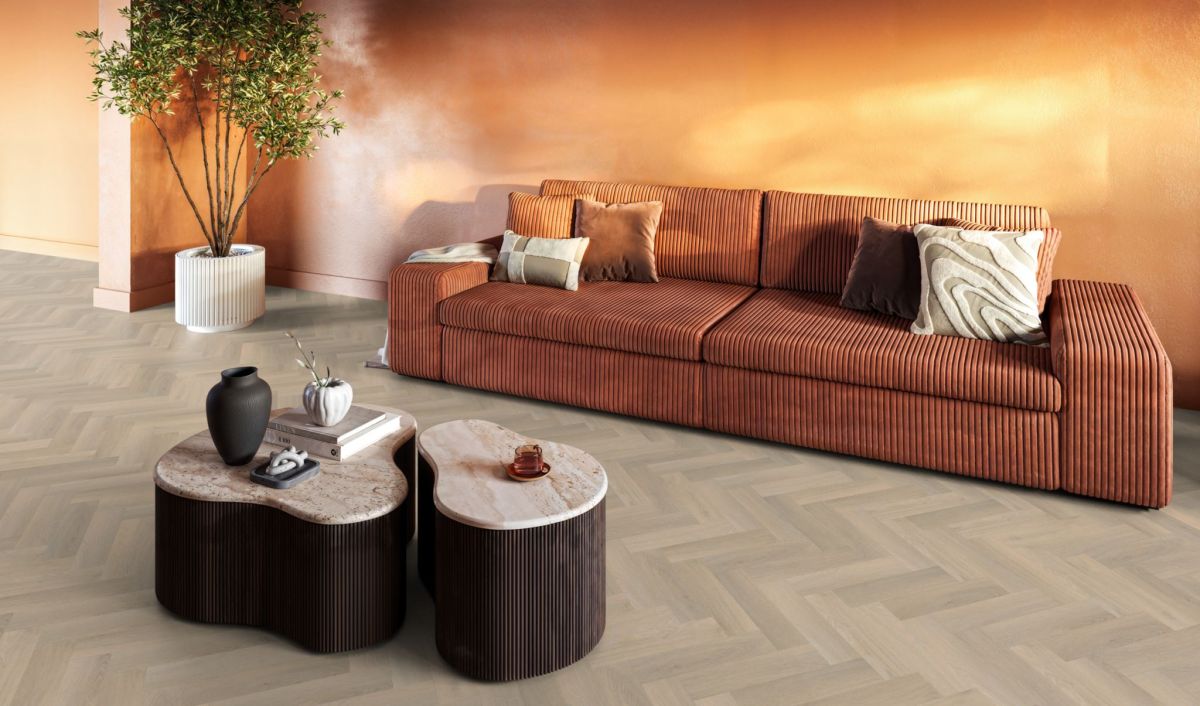 Pvc Visgraat 11 dryback small beige