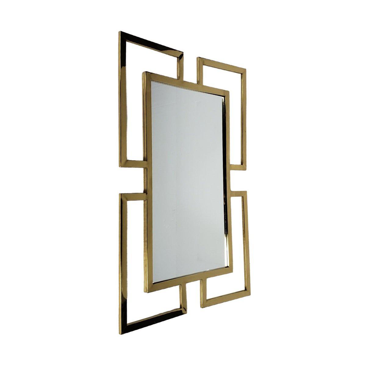Spiegel driehoek goud lijst 120x80x2