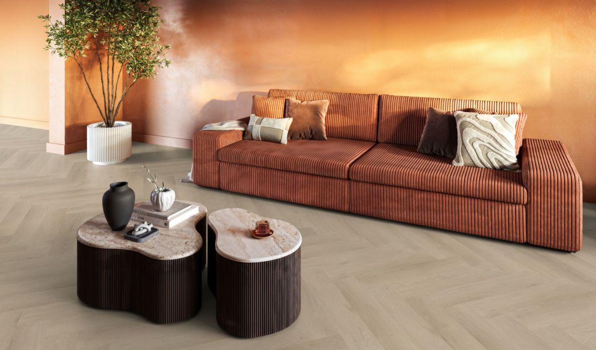 Pvc Visgraat 04 herringbone dryback beige