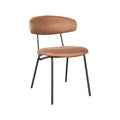 Eetkamerstoel Zack 53x59x79 cm Cognac Micro Suede | Zwart Metaal