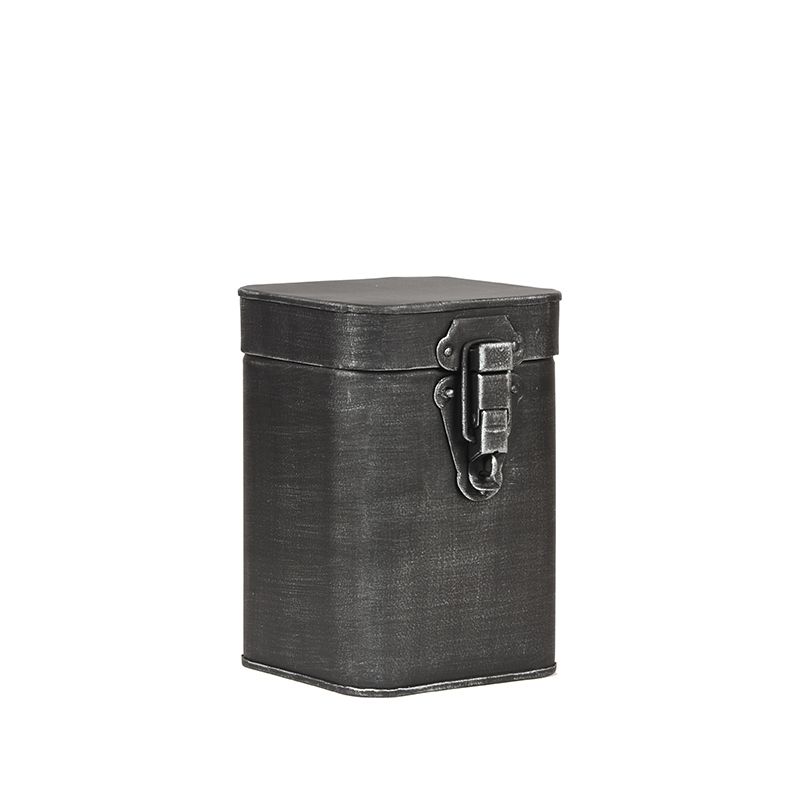 Opbergbox 12x13x17 cm | M Antiek Zwart Metaal
