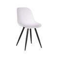 Eetkamerstoel Monza 46x54x88 cm Wit PP | Zwart Metaal