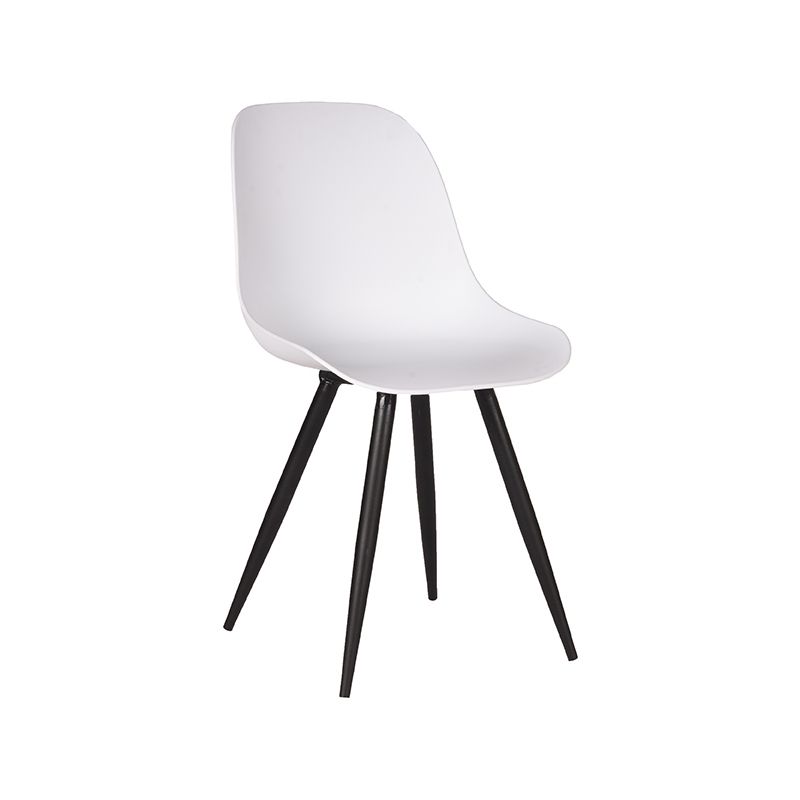 Eetkamerstoel Monza 46x54x88 cm Wit PP | Zwart Metaal