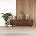 Tv-Meubel Rio 180x40x60 cm Espresso Mangohout | Zwart Metaal