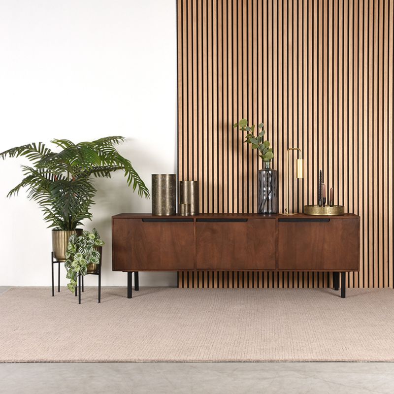 Tv-Meubel Rio 180x40x60 cm Espresso Mangohout | Zwart Metaal