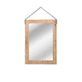 Spiegel 60x2x85 cm| L Naturel Mangohout | Cognac Leder