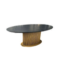 LORA DT OVAL 200X110 BLACK/GOLD CERAMIC TOP