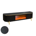 QUA TT BLACK/GOLD FIREPLACE 200X50X55 WHITE/GREY CERAMIC