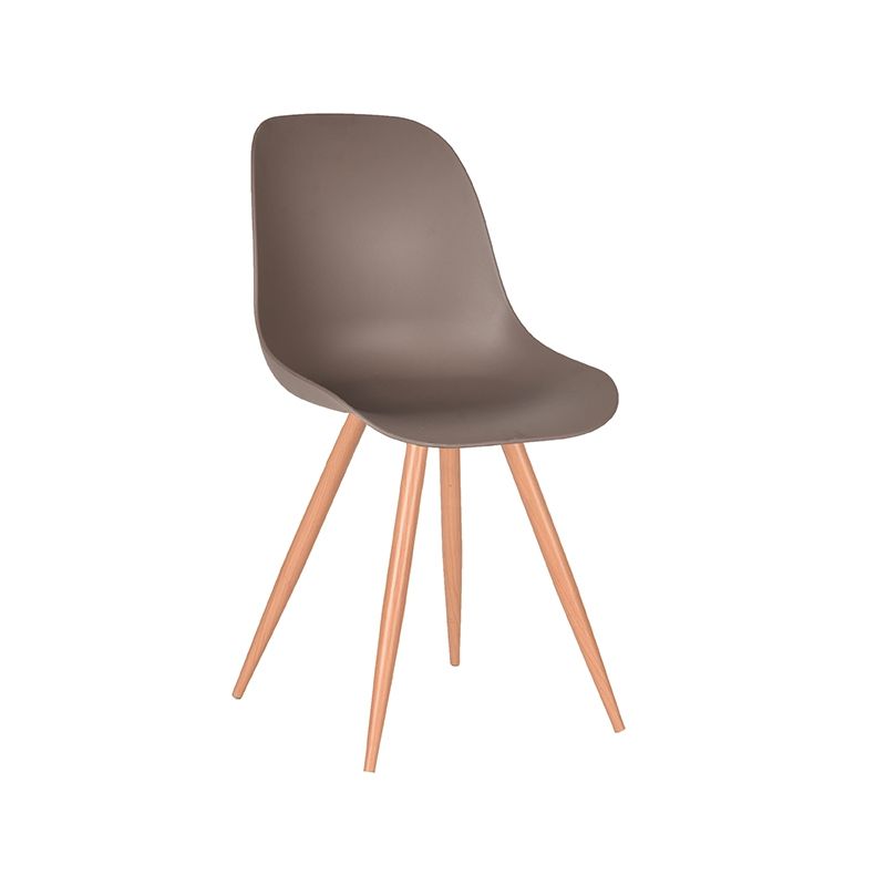 Eetkamerstoel Rimini 46x54x88 cm Coffee PP | Eiken Metaal Woodcover