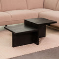 Salontafel Skip 90x50x40 cm Zwart Mangohout