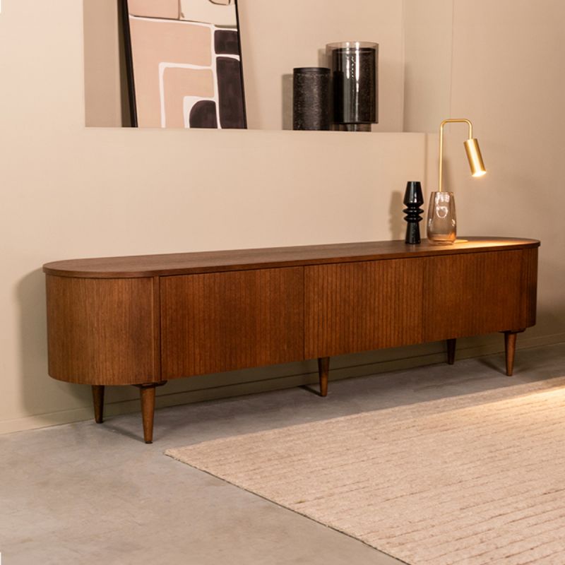 Tv-Meubel Oliva 220x47x55 cm Walnoot Eiken