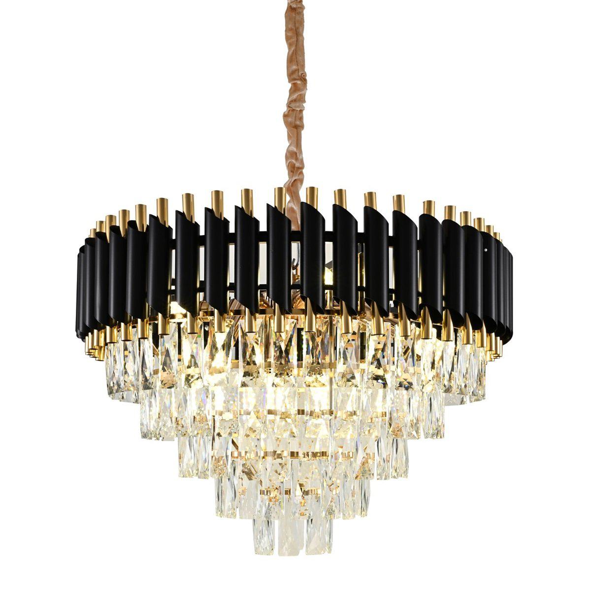 Plafondlamp zwart-goud Elektra