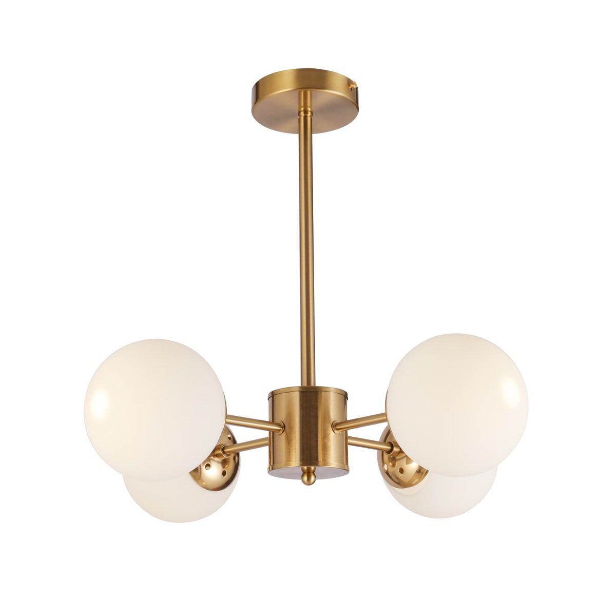 Plafondlamp goud 4 Nebula Orbs