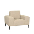 Bank Ferraro 1-Zits 112x88x85 cm - Zand Boucle | Zwart Metaal
