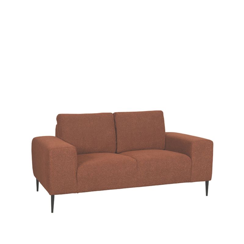 Bank Ferraro 2-Zits 172x88x85 cm - Rust Boucle | Zwart Metaal