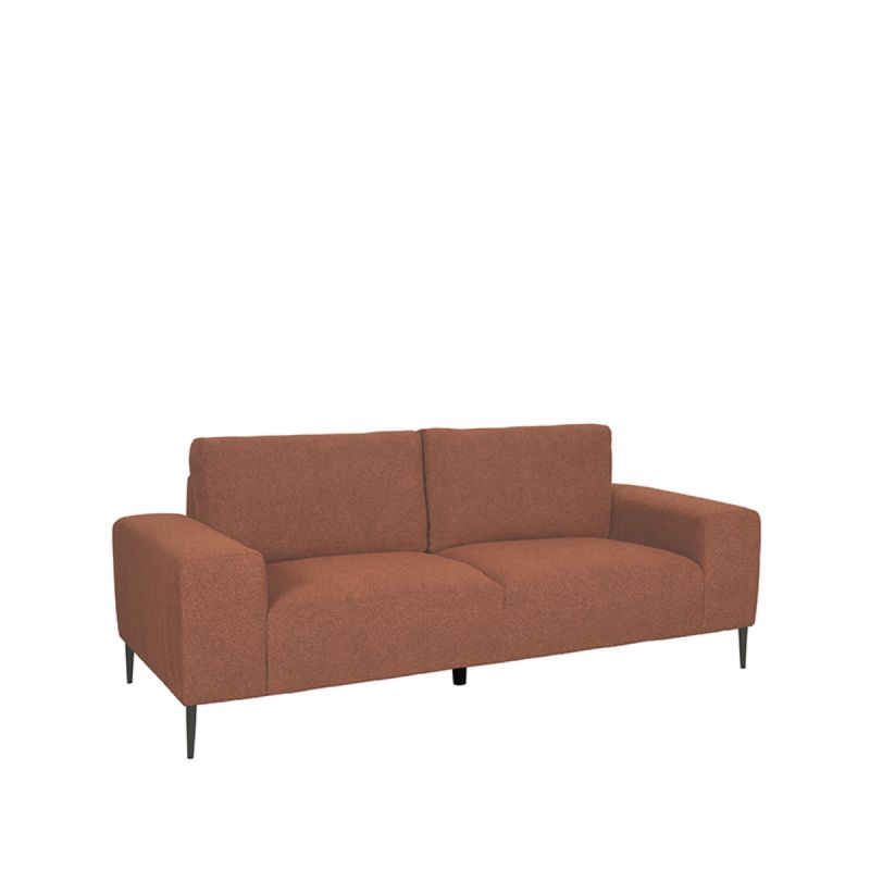 Bank Ferraro 3-Zits 212x88x85 cm - Rust Boucle | Zwart Metaal