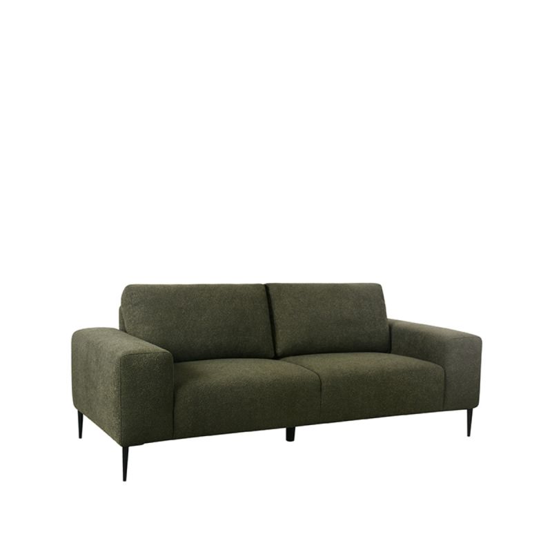 Bank Ferraro 3-Zits 212x88x85 cm - Hunter Boucle | Zwart Metaal