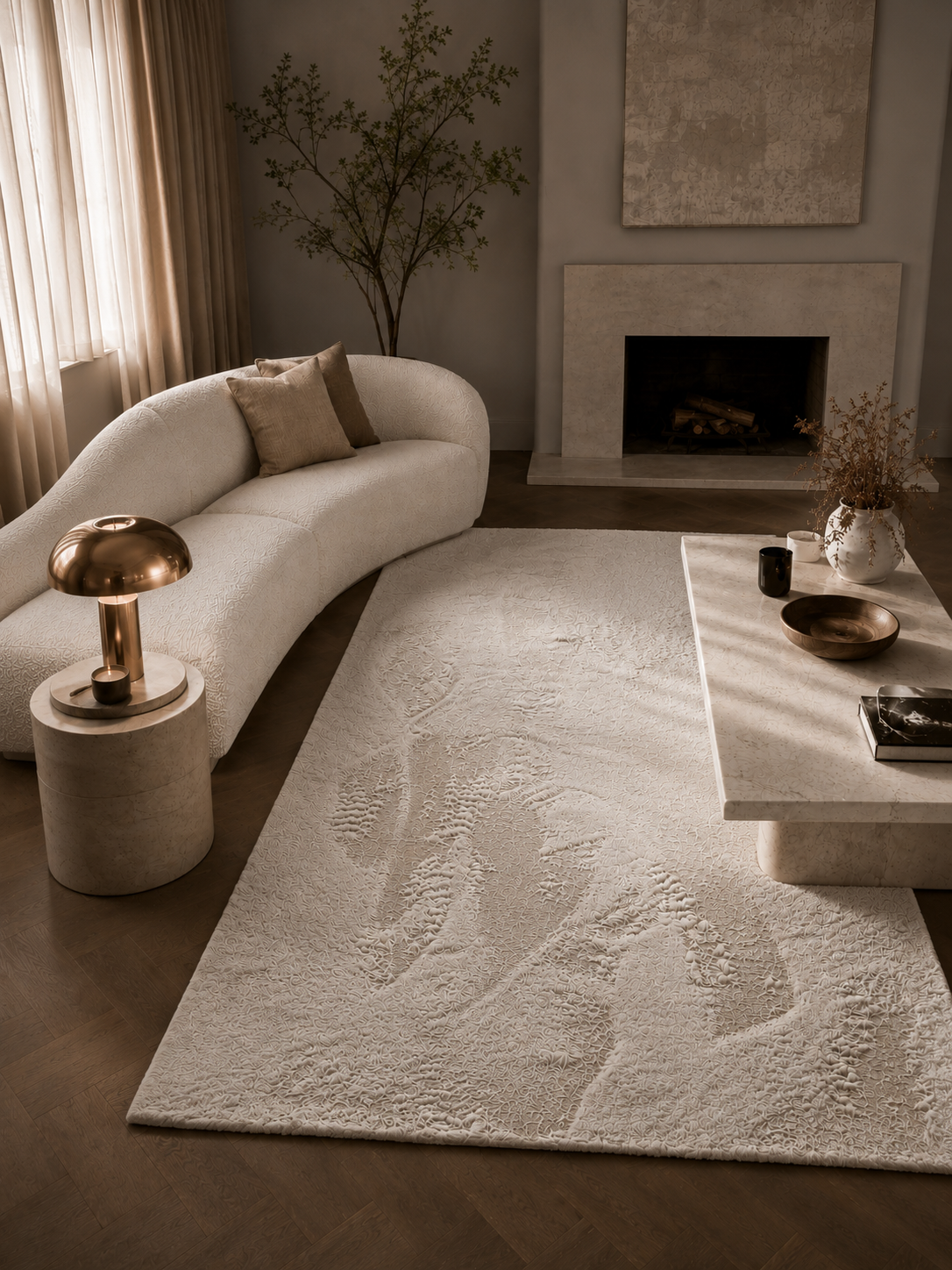 Fluffy Vloerkleed Elora Crème 160x230 cm