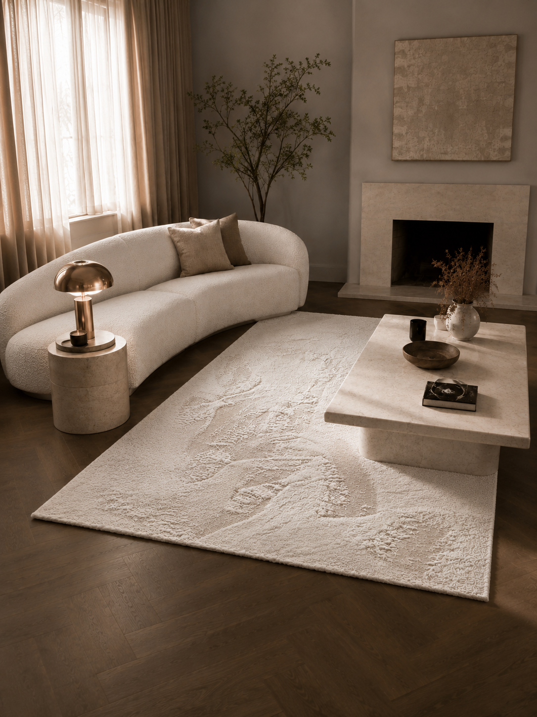 Fluffy Vloerkleed Elora Crème 160x230 cm