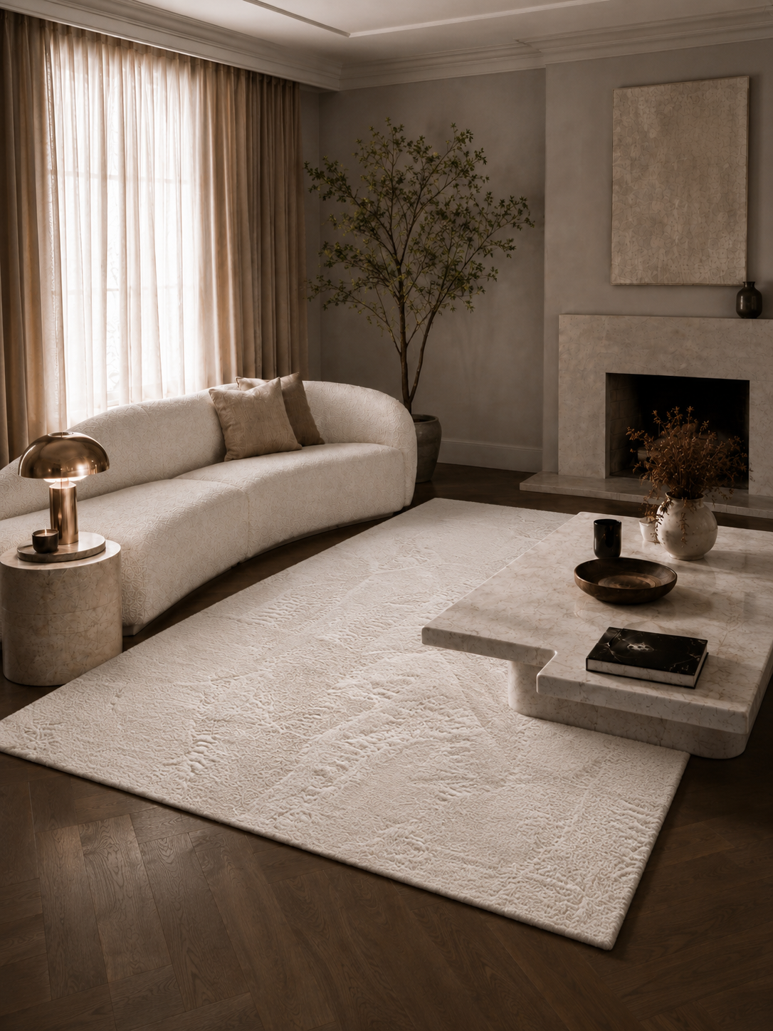 Fluffy Vloerkleed Elora Crème 160x230 cm