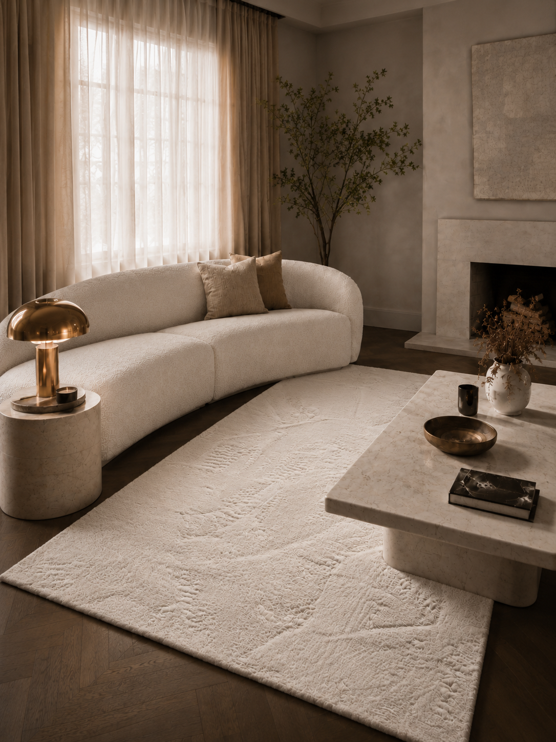 Fluffy Vloerkleed Elora Crème 160x230 cm