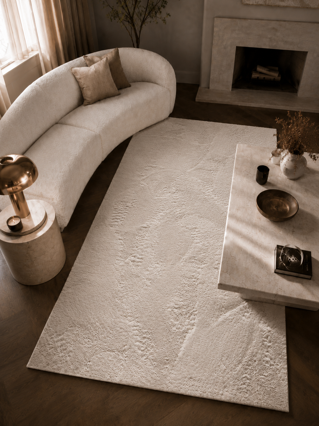 Fluffy Vloerkleed Elora Crème 160x230 cm