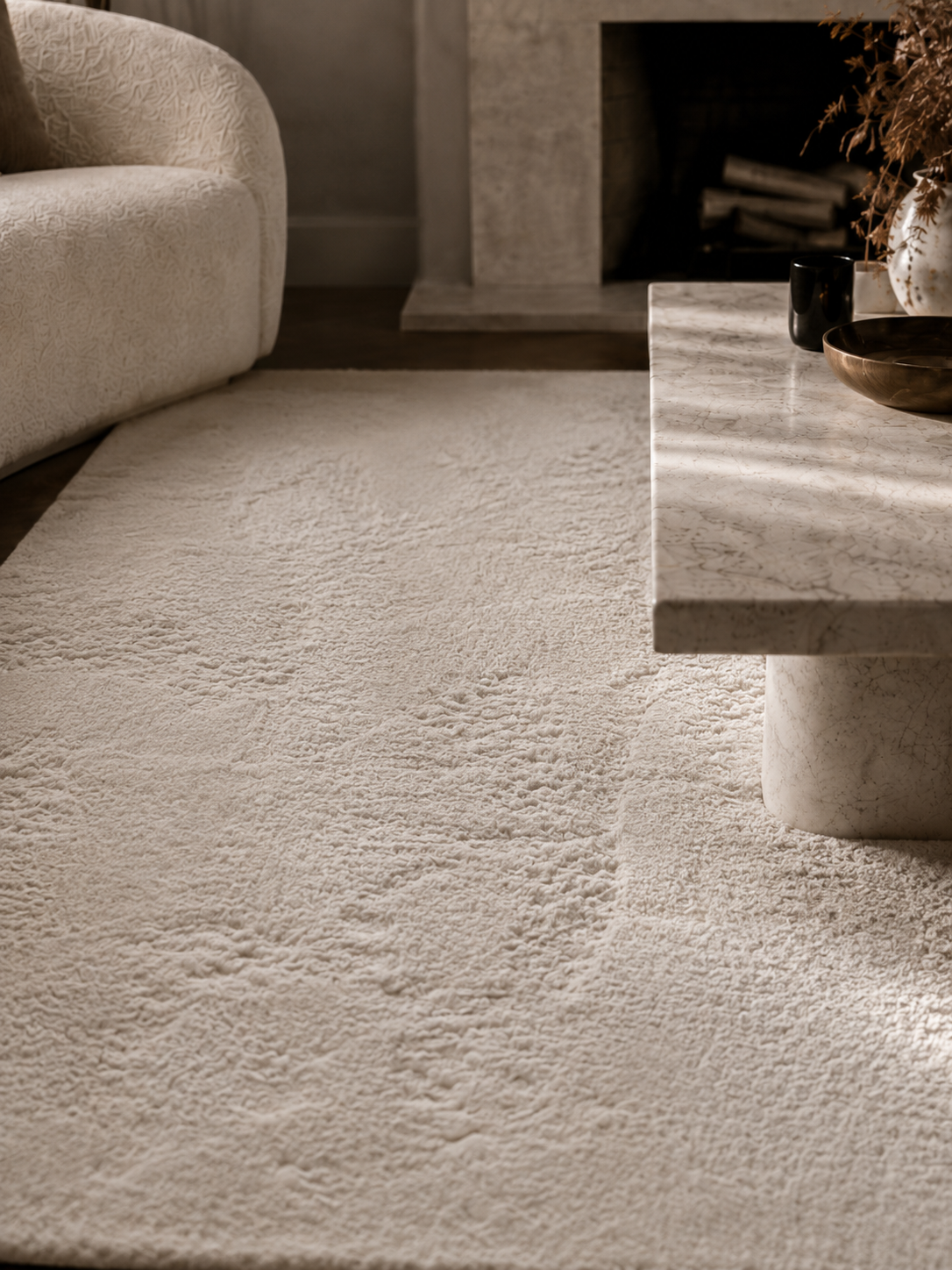 Fluffy Vloerkleed Elora Crème 160x230 cm