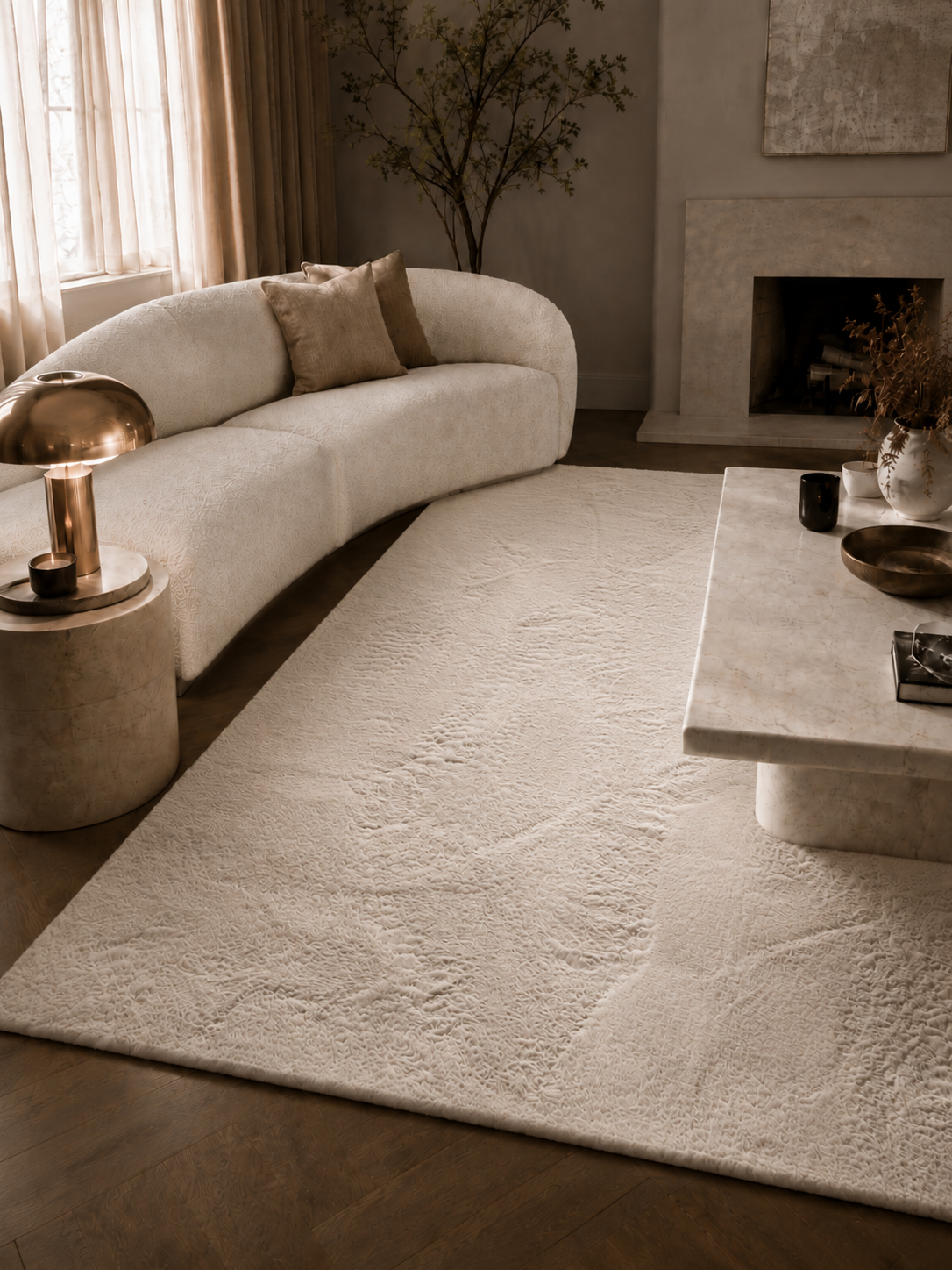 Fluffy Vloerkleed Elora Crème 160x230 cm