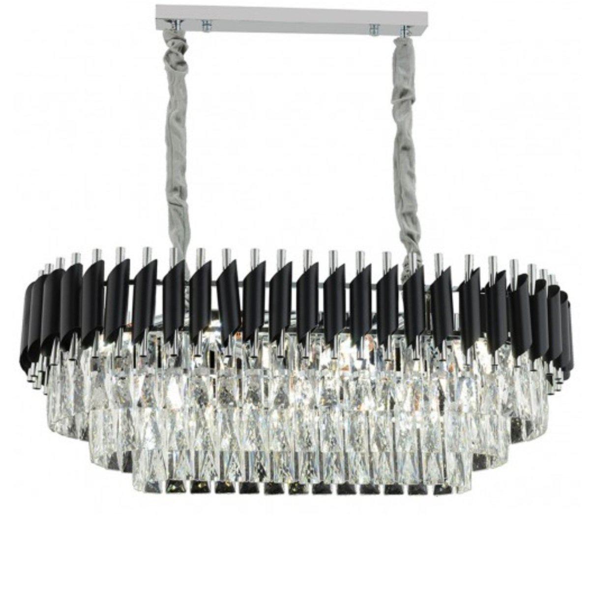 Plafondlamp zwart/zilver Flare
