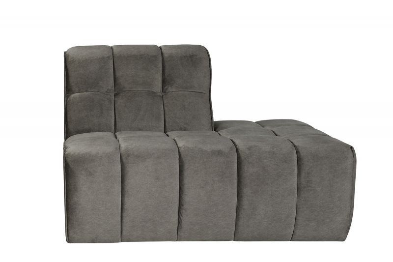 Bank Valentino Ottomane Rechts Voorstaand 125x98x83 cm - Taupe Cosmo | Zwart Hout
