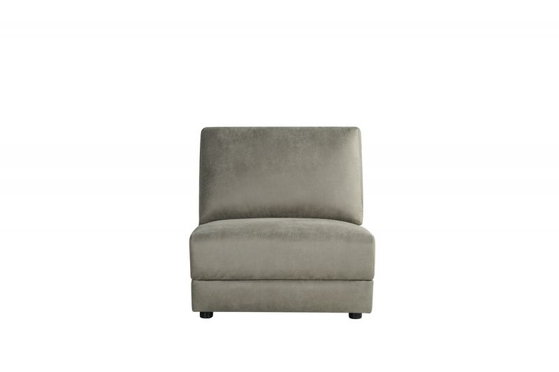 Bank Tivoli 1,5-Zits Zonder Arm 81x101x83 cm - Taupe Micro Suede | Zwart Hout
