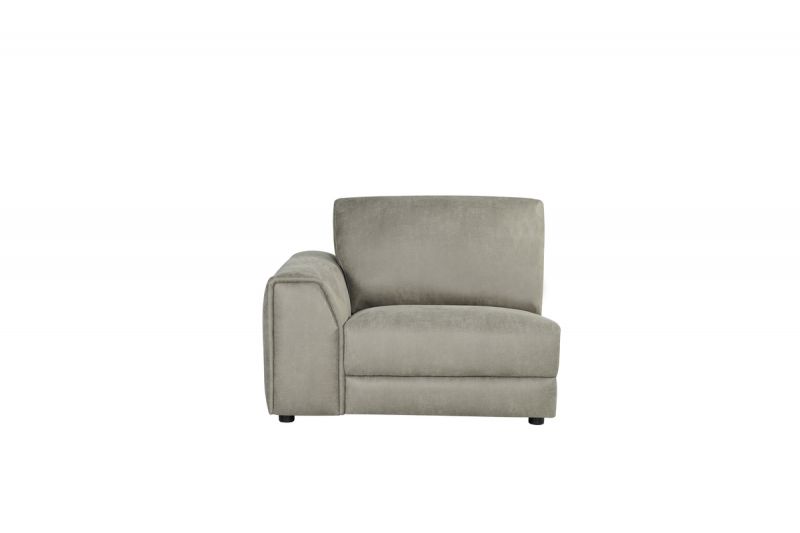 Bank Tivoli 1,5-Zits Arm Links Voorstaand 114x101x83 cm - Taupe Micro Suede | Zwart Hout