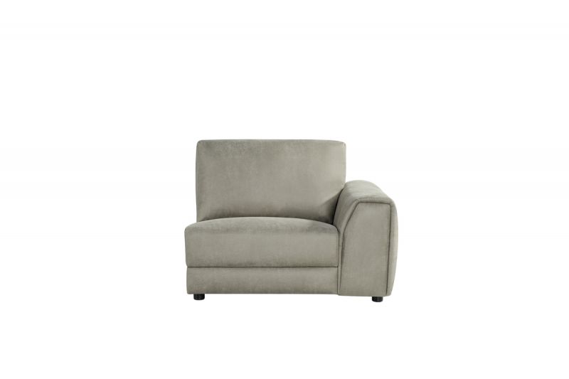 Bank Tivoli 1,5-Zits Arm Rechts Voorstaand 114x101x83 cm - Taupe Micro Suede | Zwart Hout