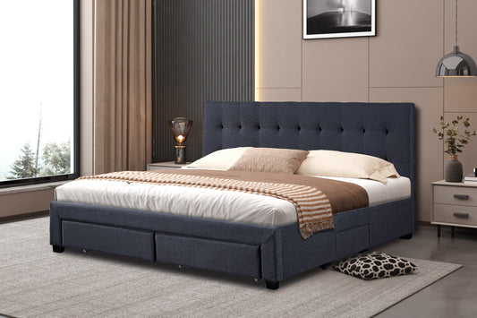 Bed Maurits 160x200 met lattenbodem Grijs