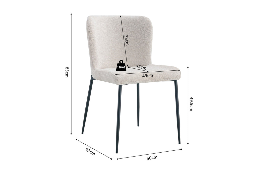 Stoel carvino Stof Fabb Raven 24 Beige