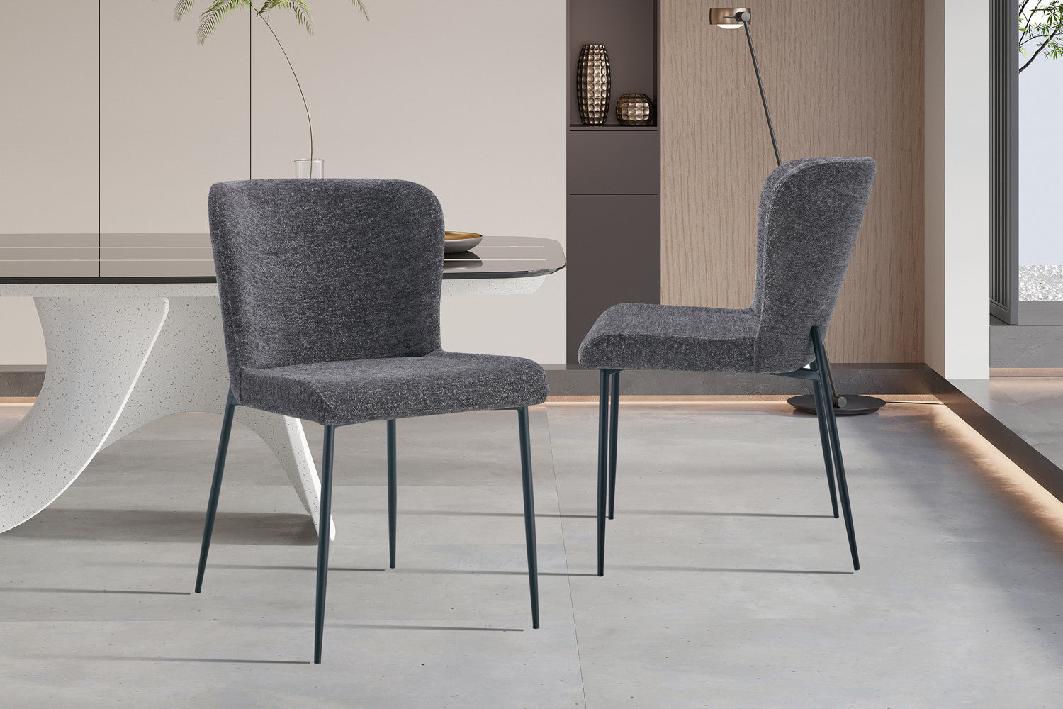 Stoel carvino Stof Fabb Raven 13 Donkergrijs