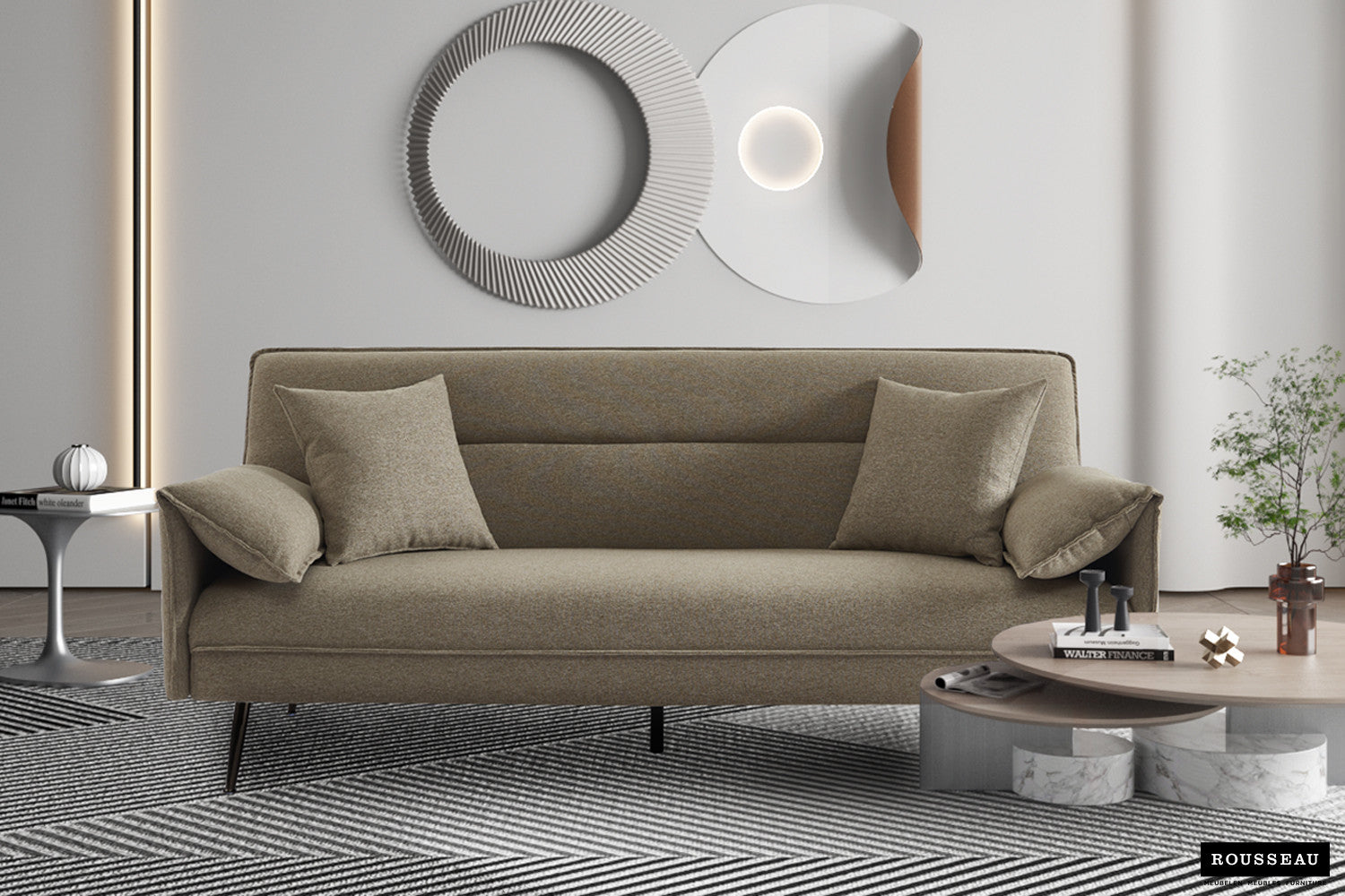 Slaapbank cor Stof Ote Family 4 Beige