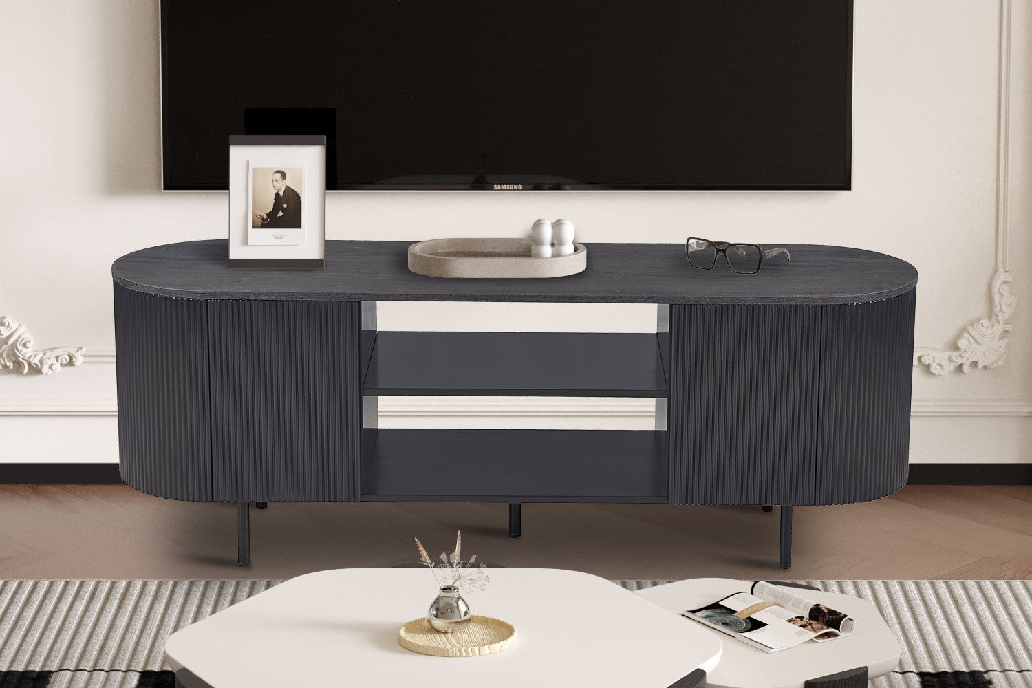 TV meubel cantos 160 cm Decor Donkerbruin