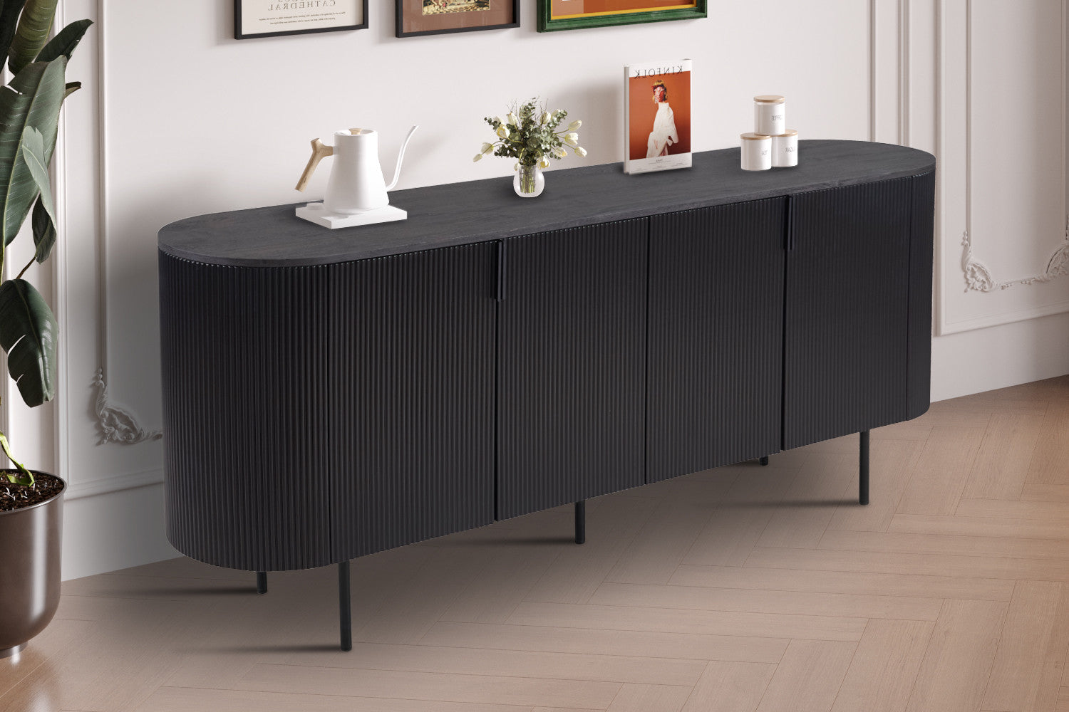 Dressoir costa 200 cm Decor Donkerbruin