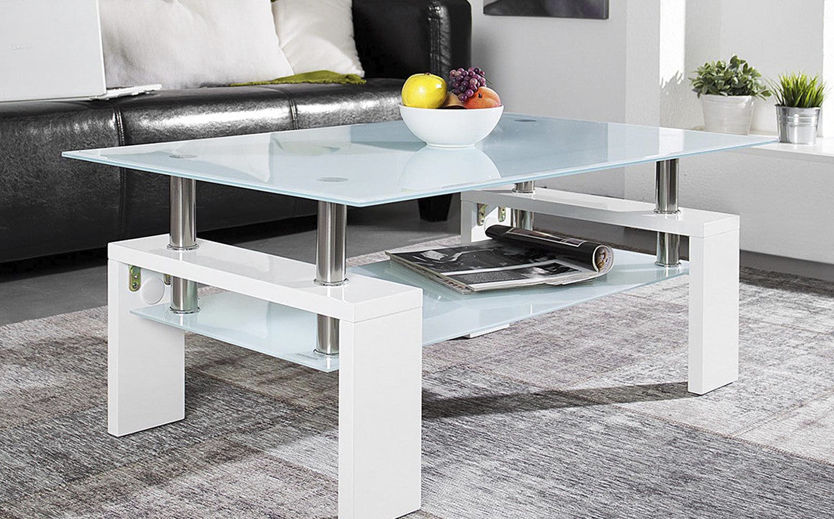 Salontafel zira Hoogglans wit