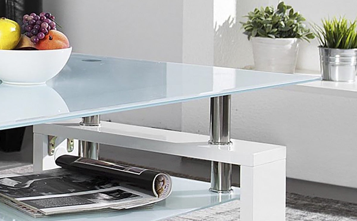 Salontafel zira Hoogglans wit