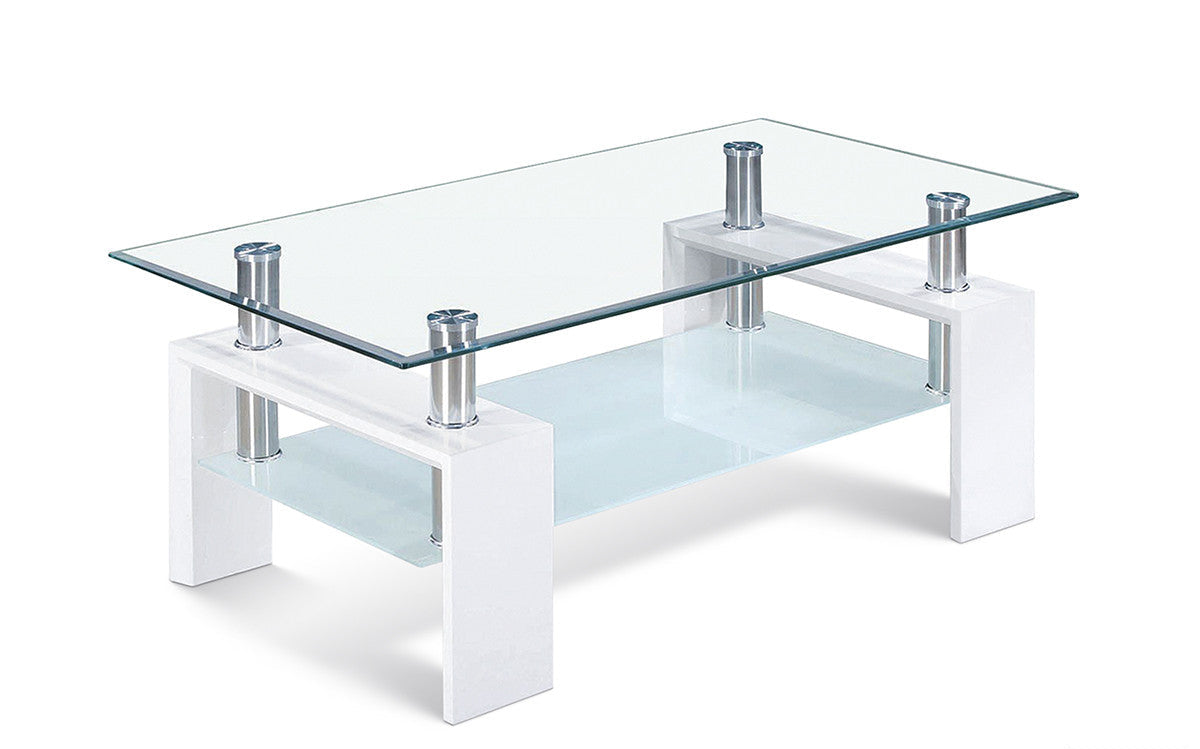 Salontafel zira Hoogglans wit