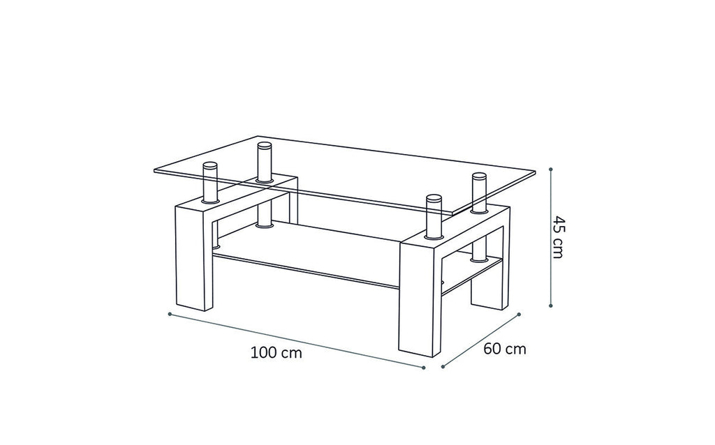 Salontafel zira Hoogglans wit